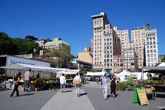 03-1 Farmers Market Looking West To Bank of the Metropolis Building and Decker Building Union Square Park New York City.jpg